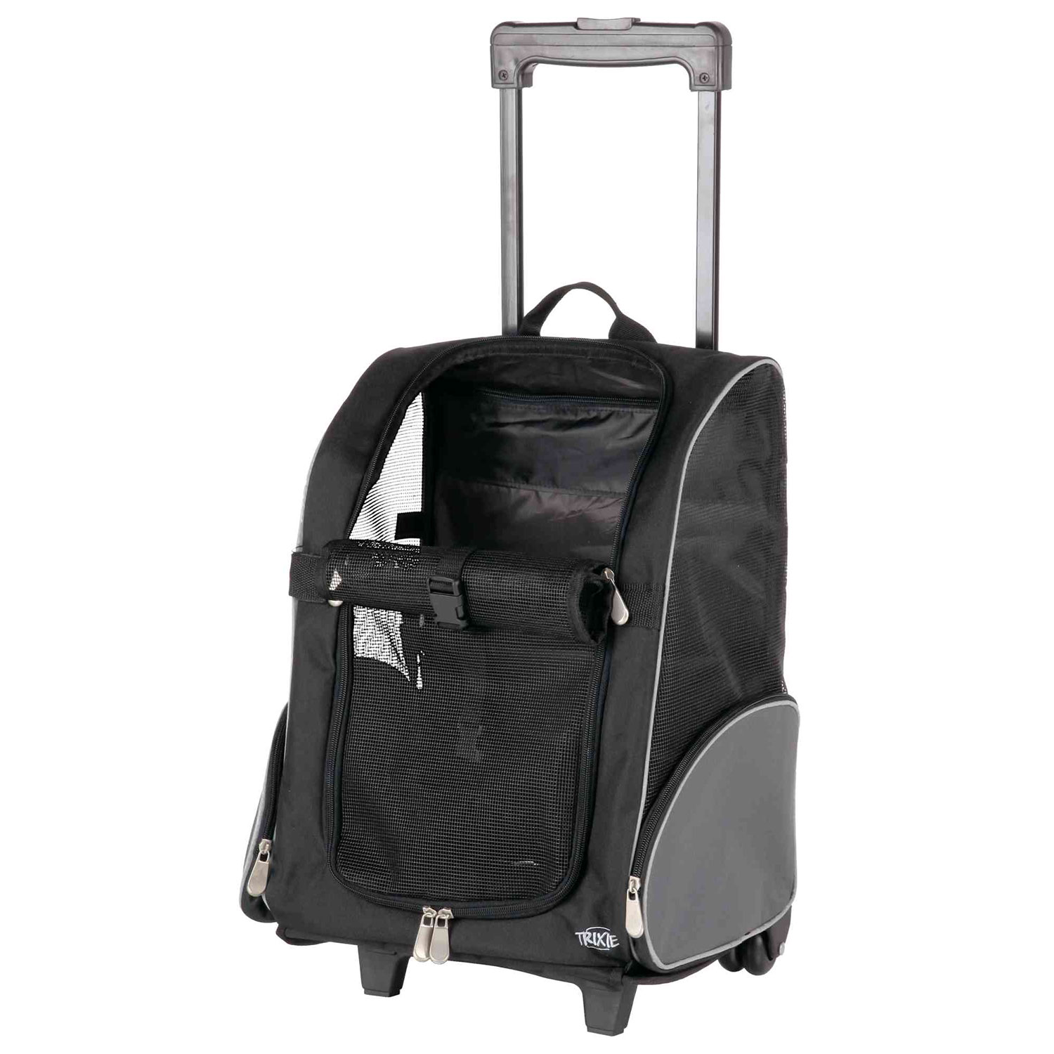 Trolley, Mochilla Perro, Nylon, 32 × 45 × 25 cm, Negro-Gris