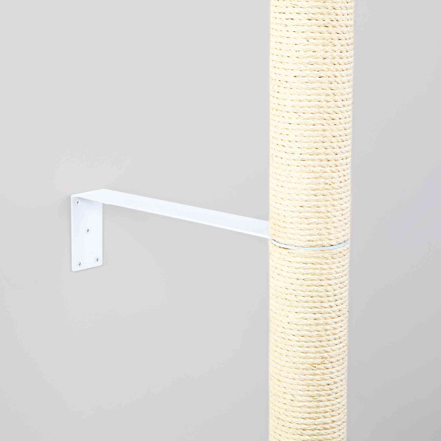 Sujeción Pared para Rascador, S, 43 × 10 × 5/8 cm, Blanco