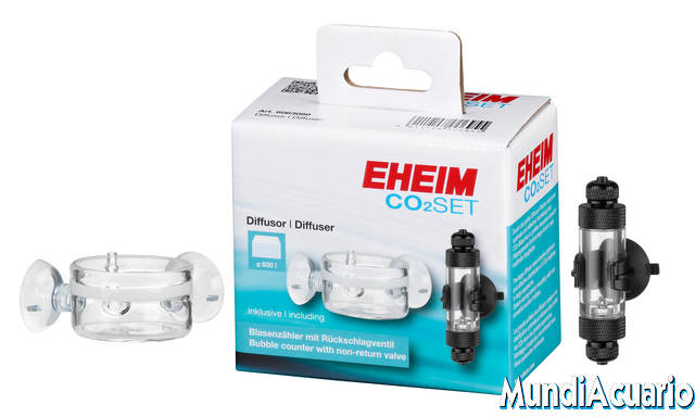 difusor 600l y contador burbujas con válvula antirretorno para CO2SET600 6063500/600, 6064215/6
