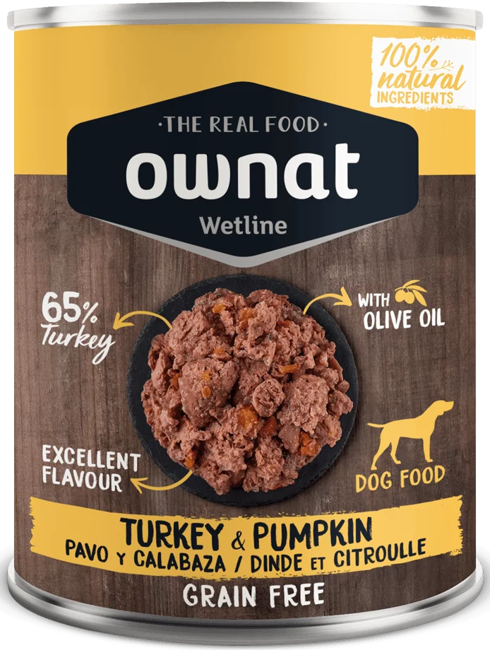 OWNAT DOG WETLINE TURKEY WITH PUMPKIN (395grs)