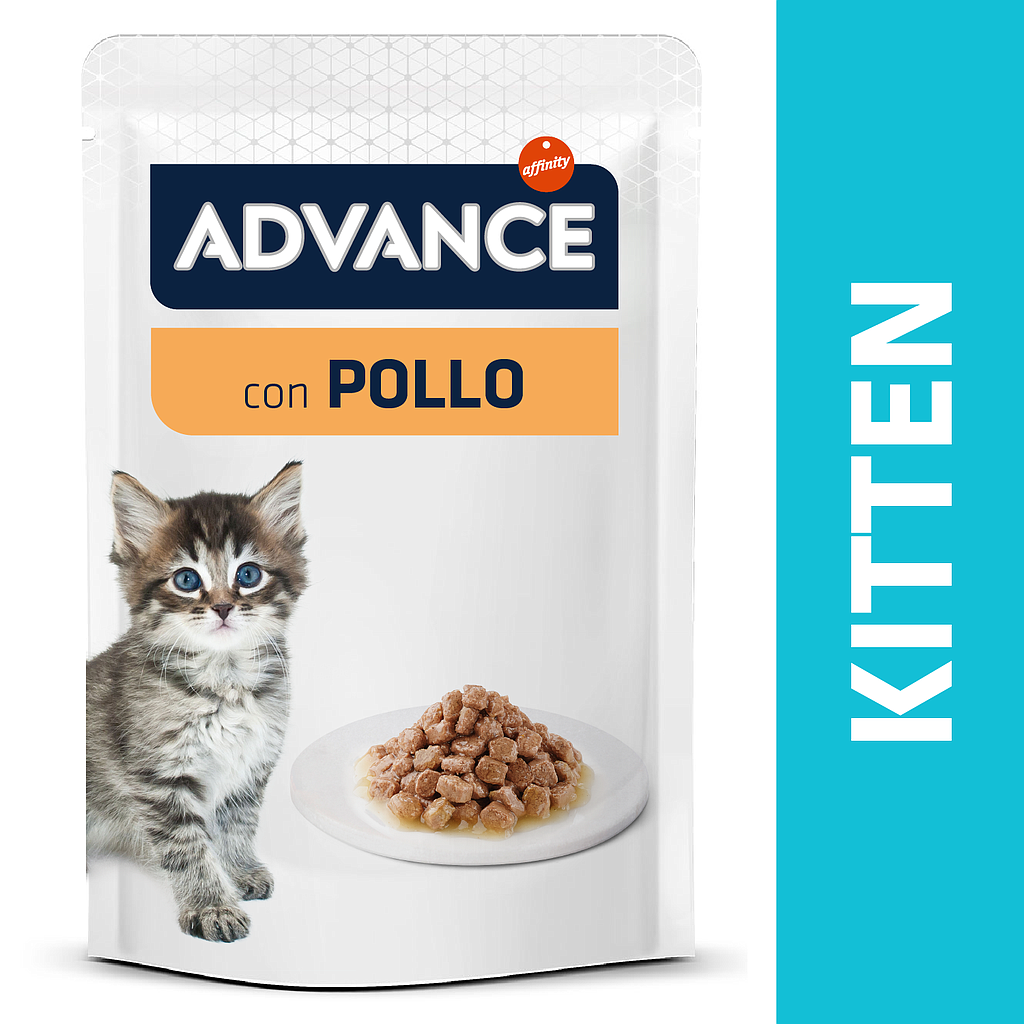 ADVANCE Gato Kitten con pollo 85 grs