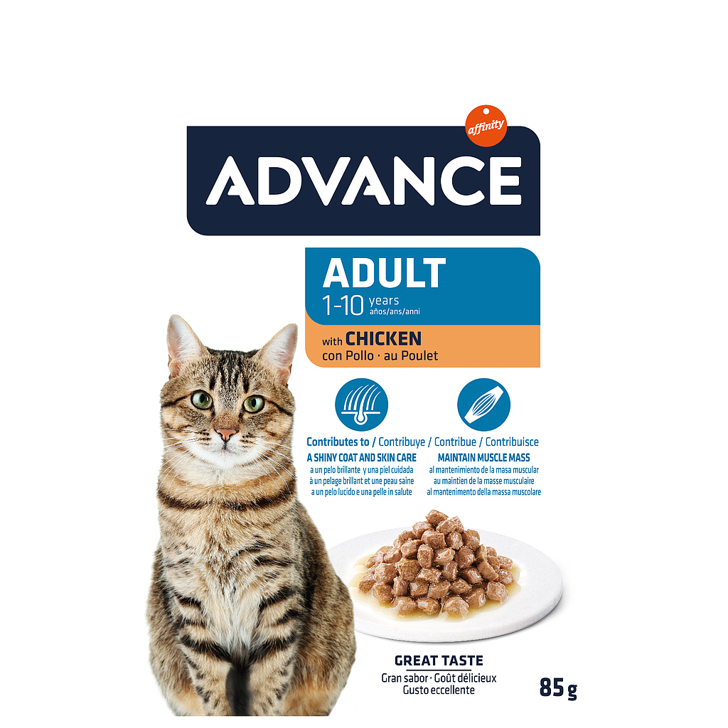 ADVANCE BOCADITOS EN SALSA PARA GATOS ADULTOS - CON POLLO 85 grs