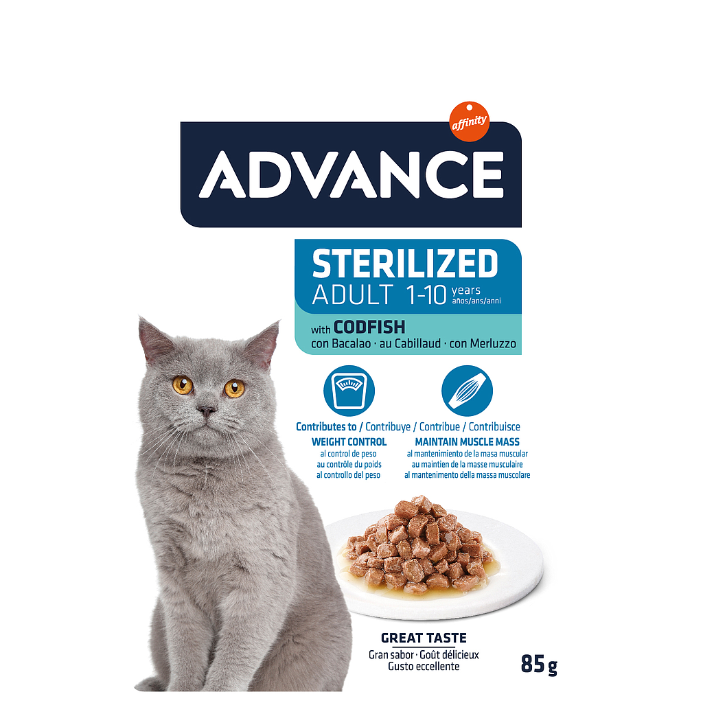 ADVANCE Gato Esterilizado con Bacalao