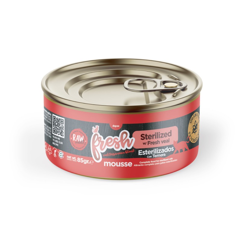 Fresh Mousse de Ternera para Gatos Esterilizados - 85 gr