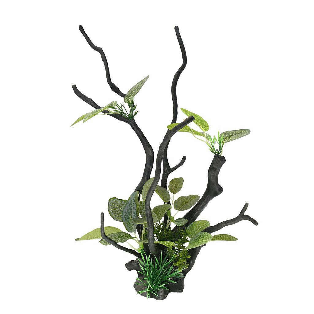 Troncos con plantas de ICA L 35,5x16x29,5cm