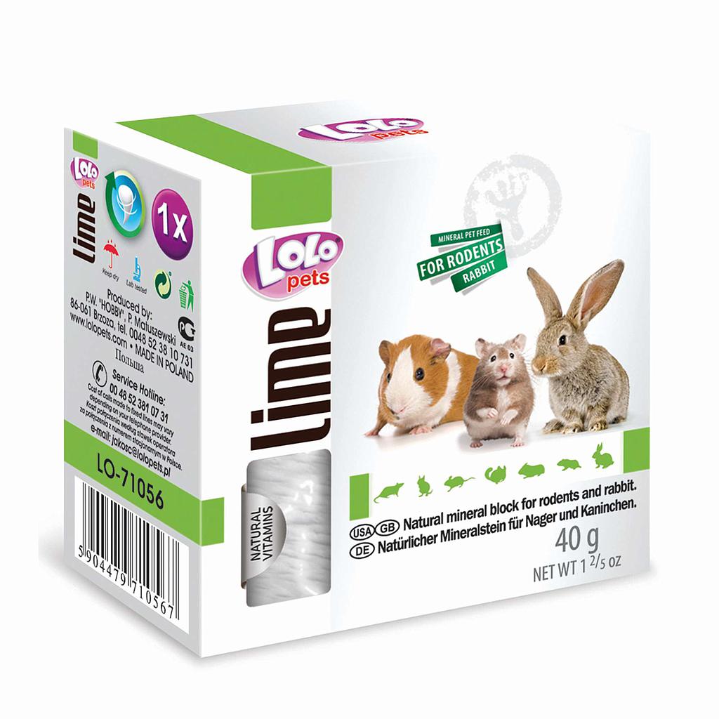 Masticable, bloque mineral natural para roedores &quot;LOLO&quot; 40g 