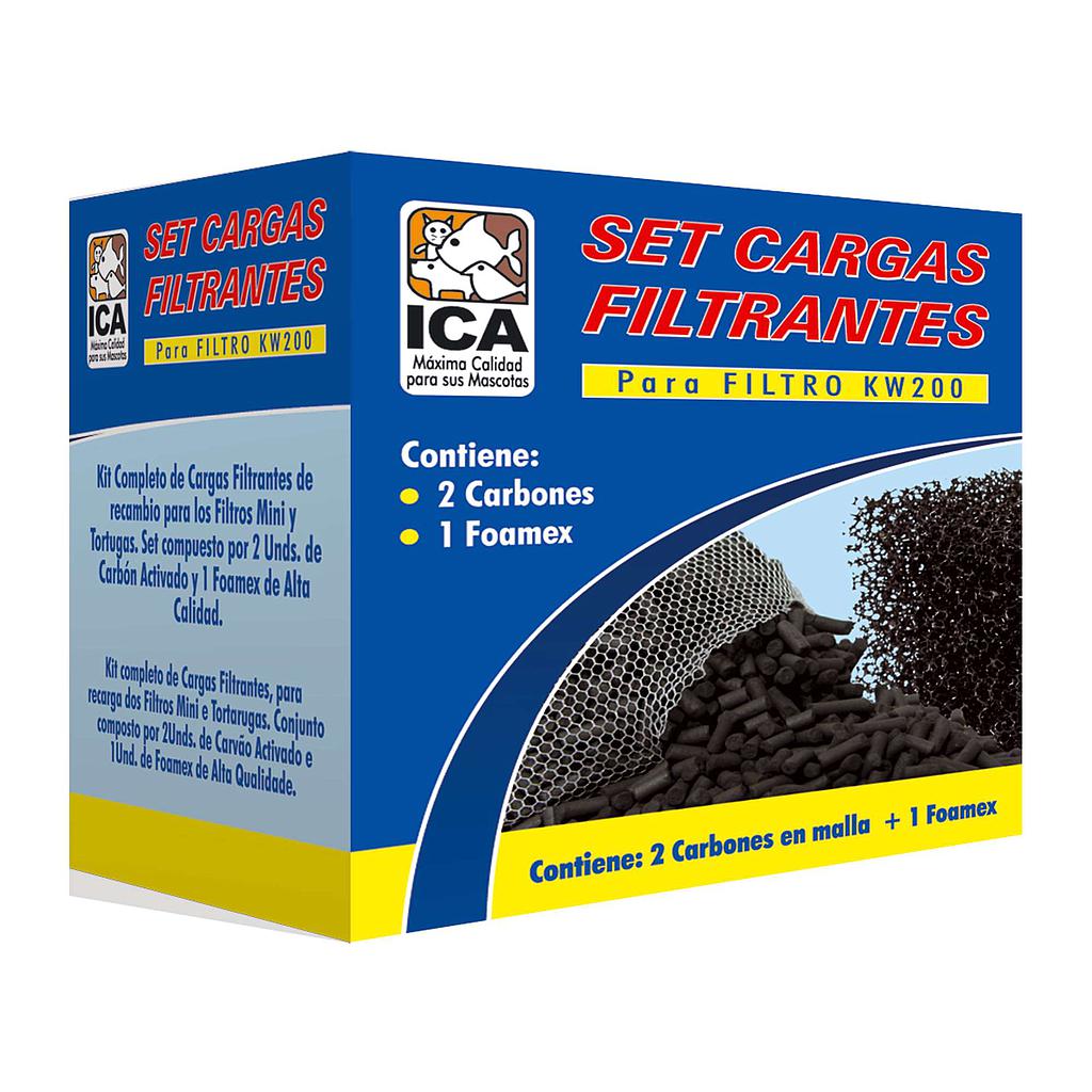 Carga de Carbón activado para micro filtro KW200 