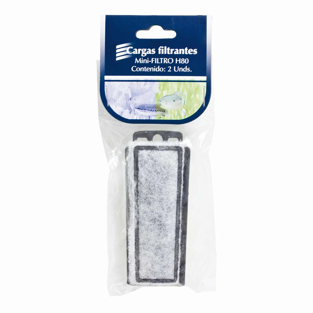 Carga de carbón activo para filtro H80 