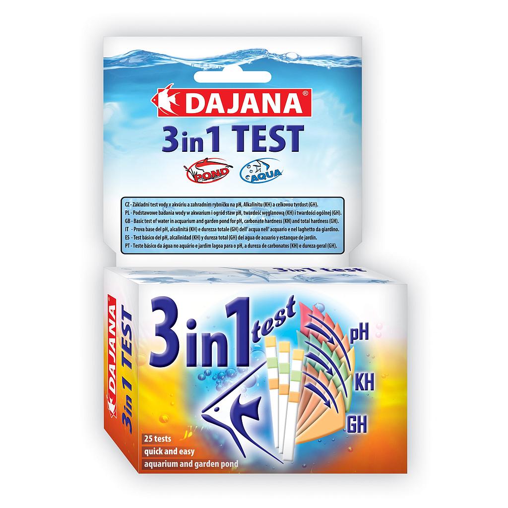Análisis MULTI TEST 3 en 1 (pH/KH/GH) de DAJANA 